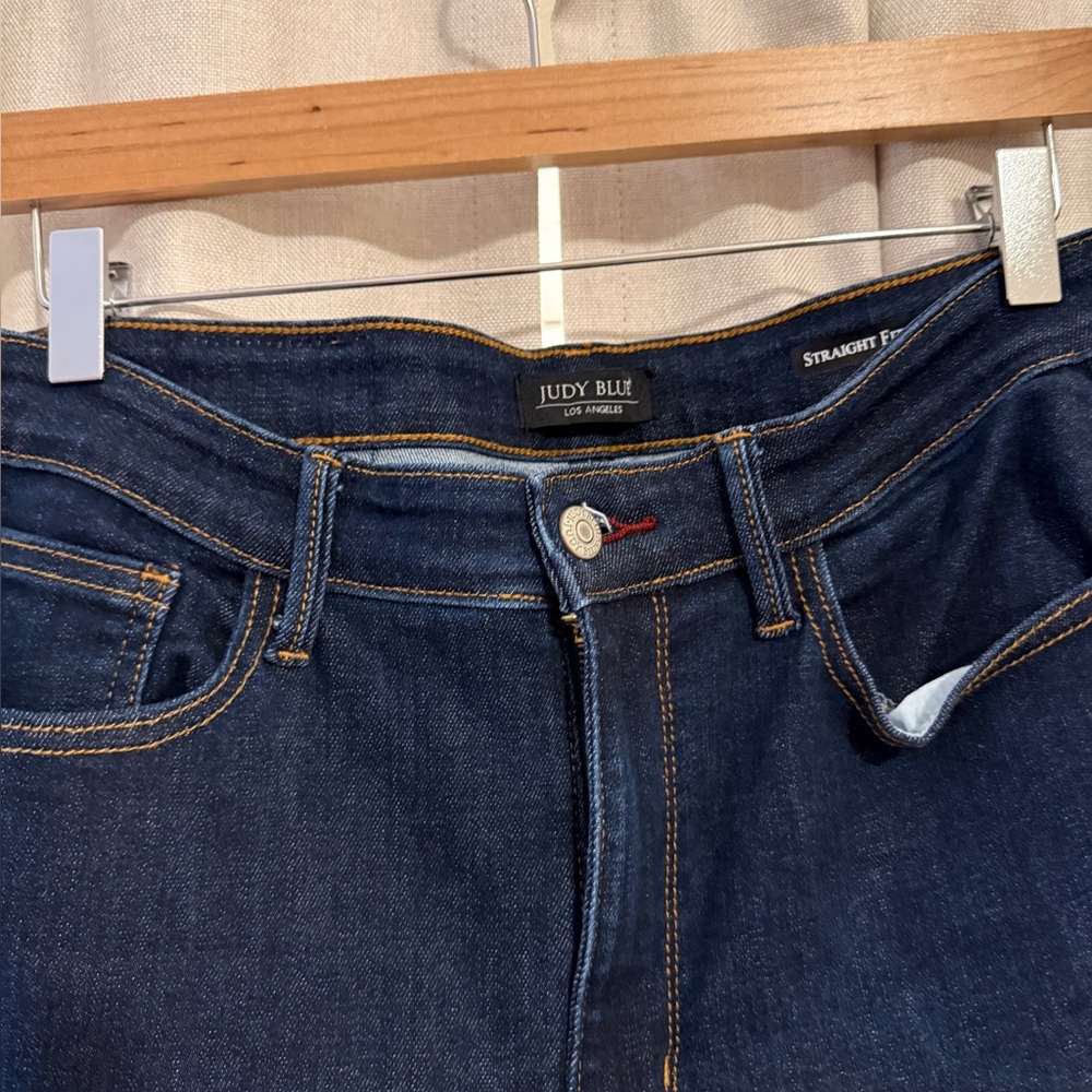 Judy Blue Straight Leg Dark Wash Jeans 11 - Picture 2 of 6